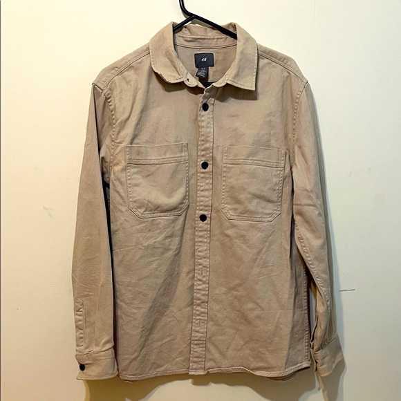 H&M Men's Beige Shirt Jacket. Excellent condition - Picture 1 of 3